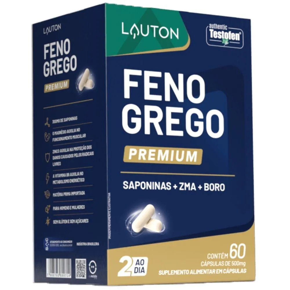 Foto de Feno Grego Testonfen Saponinas+ZMA+Boro 60 Caps Lauton Nutrition