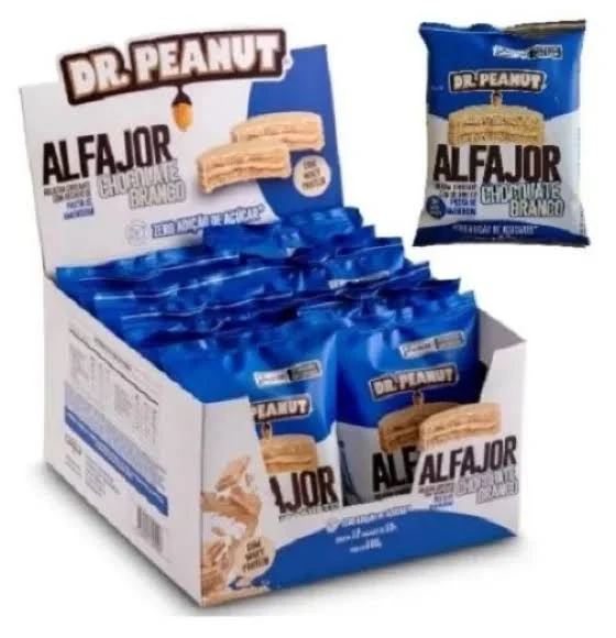 Alfajor 55g Display Com 12un Dr Peanut - Chocolate Branco