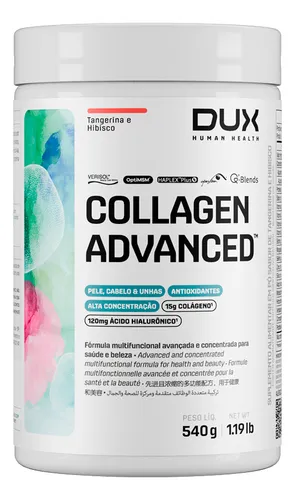 Collagen Advanced Pote 540g Dux Nutrition - Tangerina C/ Hibisco