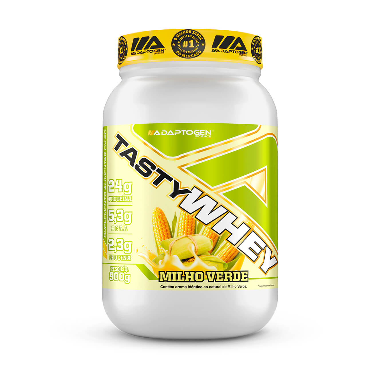 Tasty Whey 3w Pote 900g - Adaptogen - Milho verde