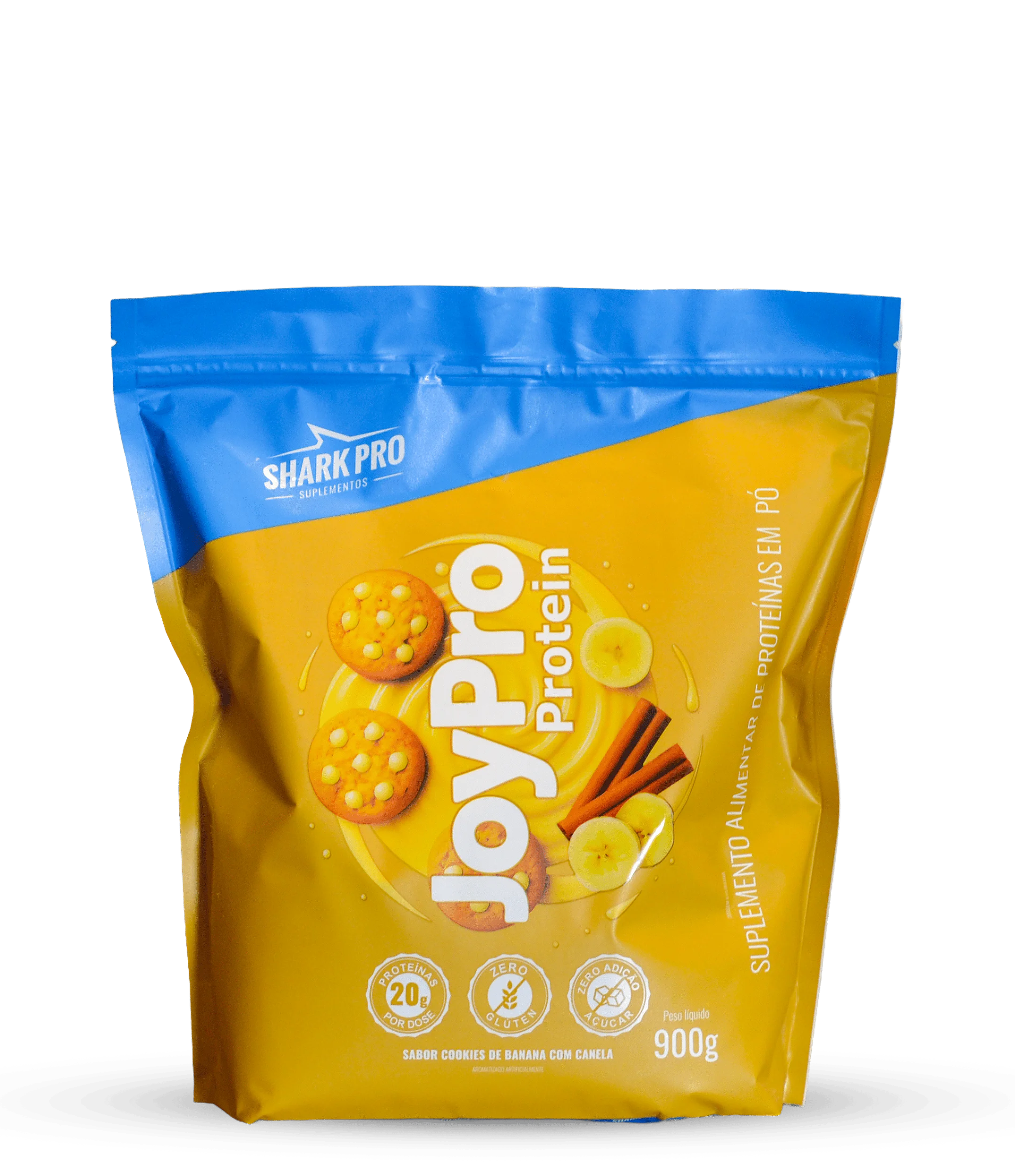 Whey Protein Joypro Refil 900g Shark Pro - Bolo De Banana Com Canela