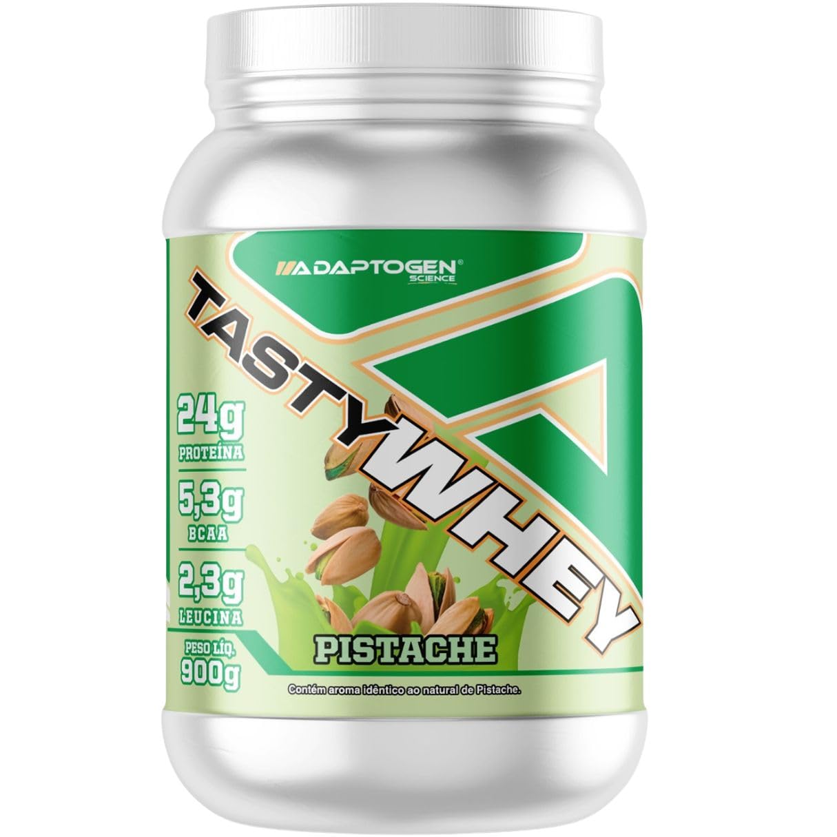 Foto de Tasty Whey 3w Pote 900g - Adaptogen - PISTACHE