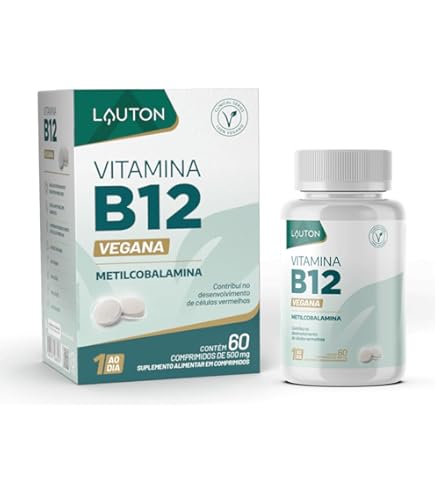 Foto de Vitamina B12 60 Caps Lauton Nutrition