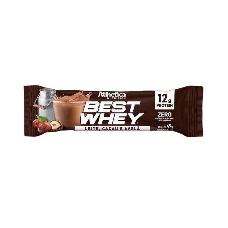 Foto de Best Whey Bar 49g Leite, Cacau e Avelã Atlhetica Nutrition