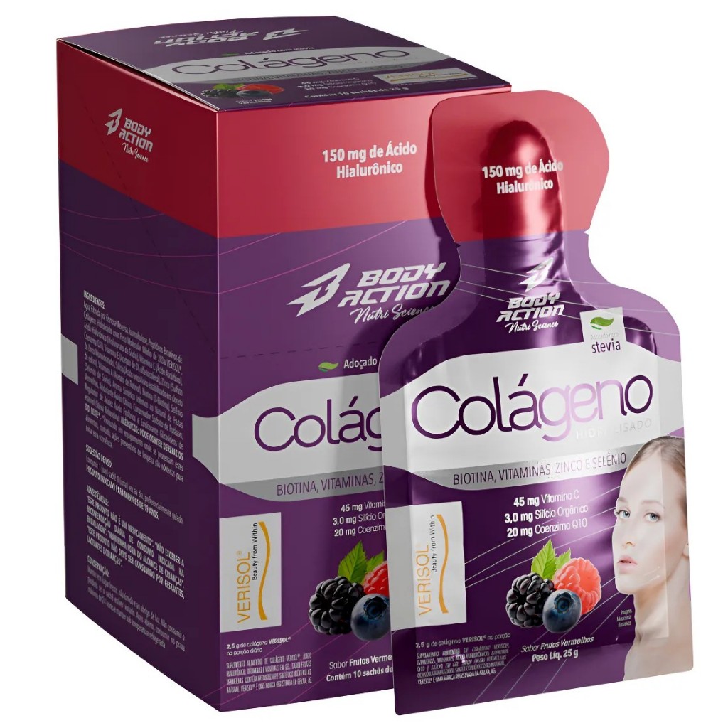 Colágeno Em Gel Hidrolisado Verisol 10 Sachês - BodyAction