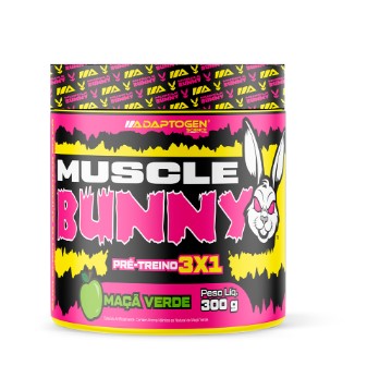 Pre Treino Muscle Bunny 300g Adaptogen - Maça Verde