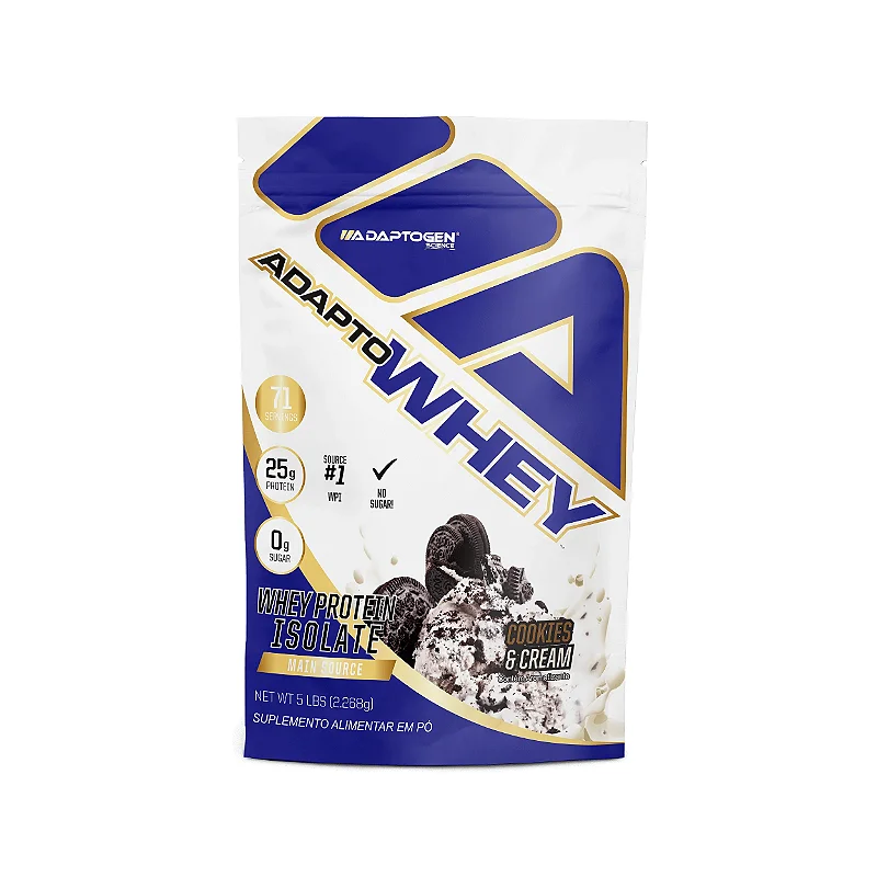 Foto de Adapto Whey Refil 2268g Adaptogen - Cookies e Cream