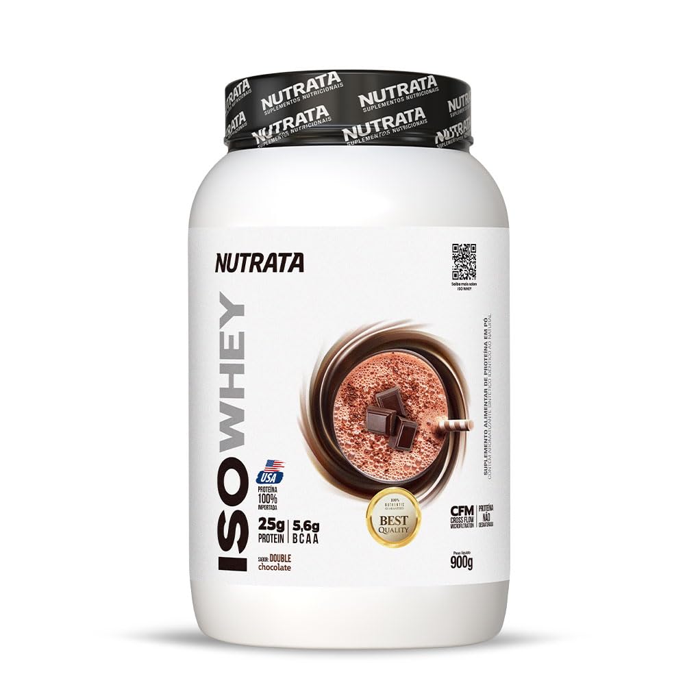 Iso Whey Pote 900g Nutrata - Double Chocolate