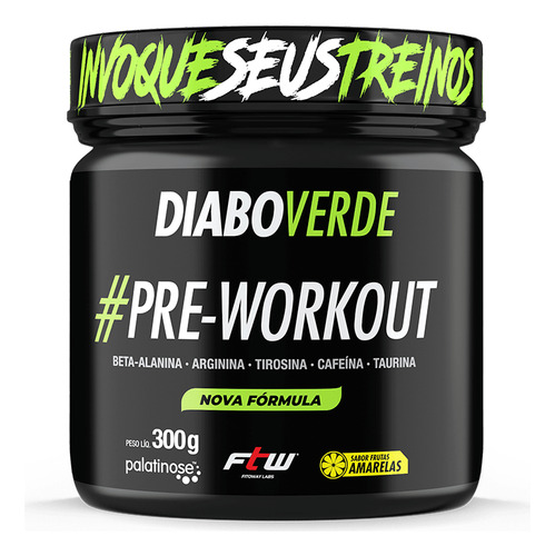 Diabo Verde Pre Workout 300g Ftw - Frutas Amarelas