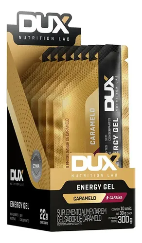Energy Gel Com Cafeína 30g Display Com 10un Dux Nutrition - Caramelo