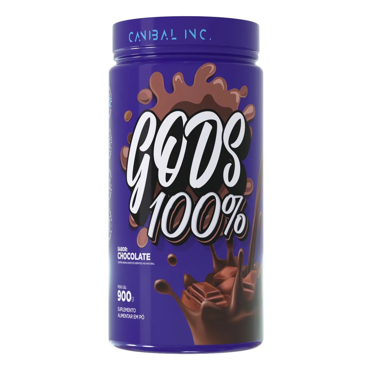 Gods Whey 100% Pote 900g Canibal - Chocolate