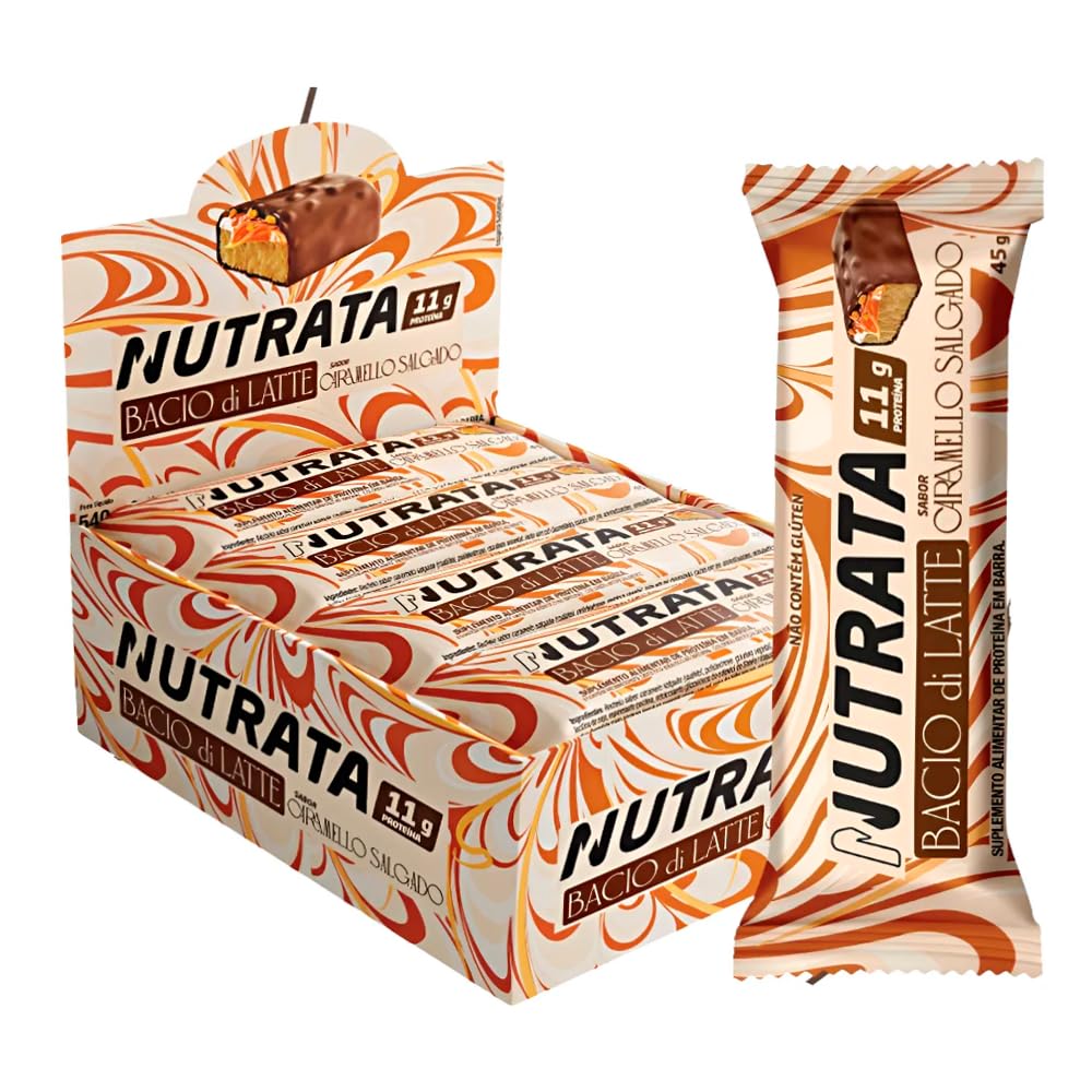 Barra Proteica 45g Bacio Di Latte Caramelo Salgado Nutrata