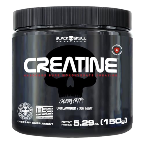 Creatina Monohidratada Pote Black Skull