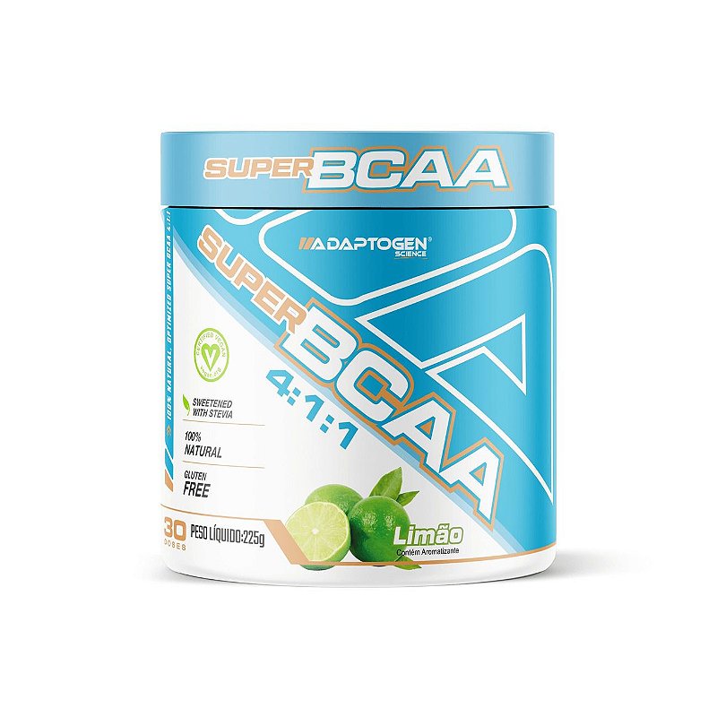 Super BCAA 225g Adaptogen Science - Limão