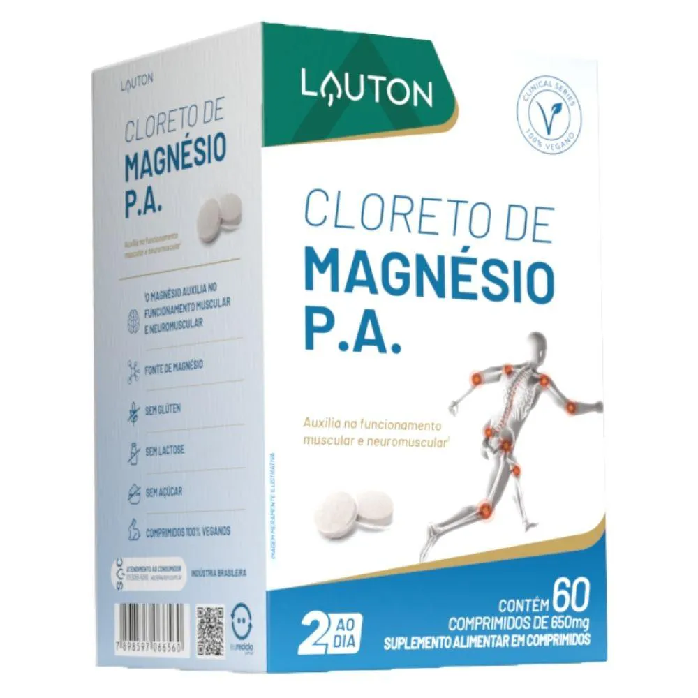 Cloreto De Magnesio 60 Caps Lauton Nutrition