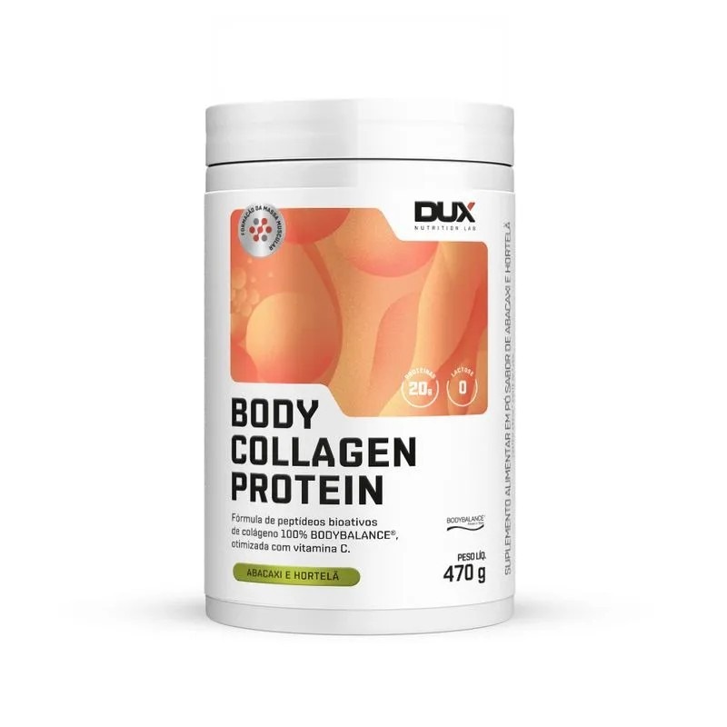 Body Collagen Protein Pote 450g Dux Nutrition - Abacaxi Com Hortelã