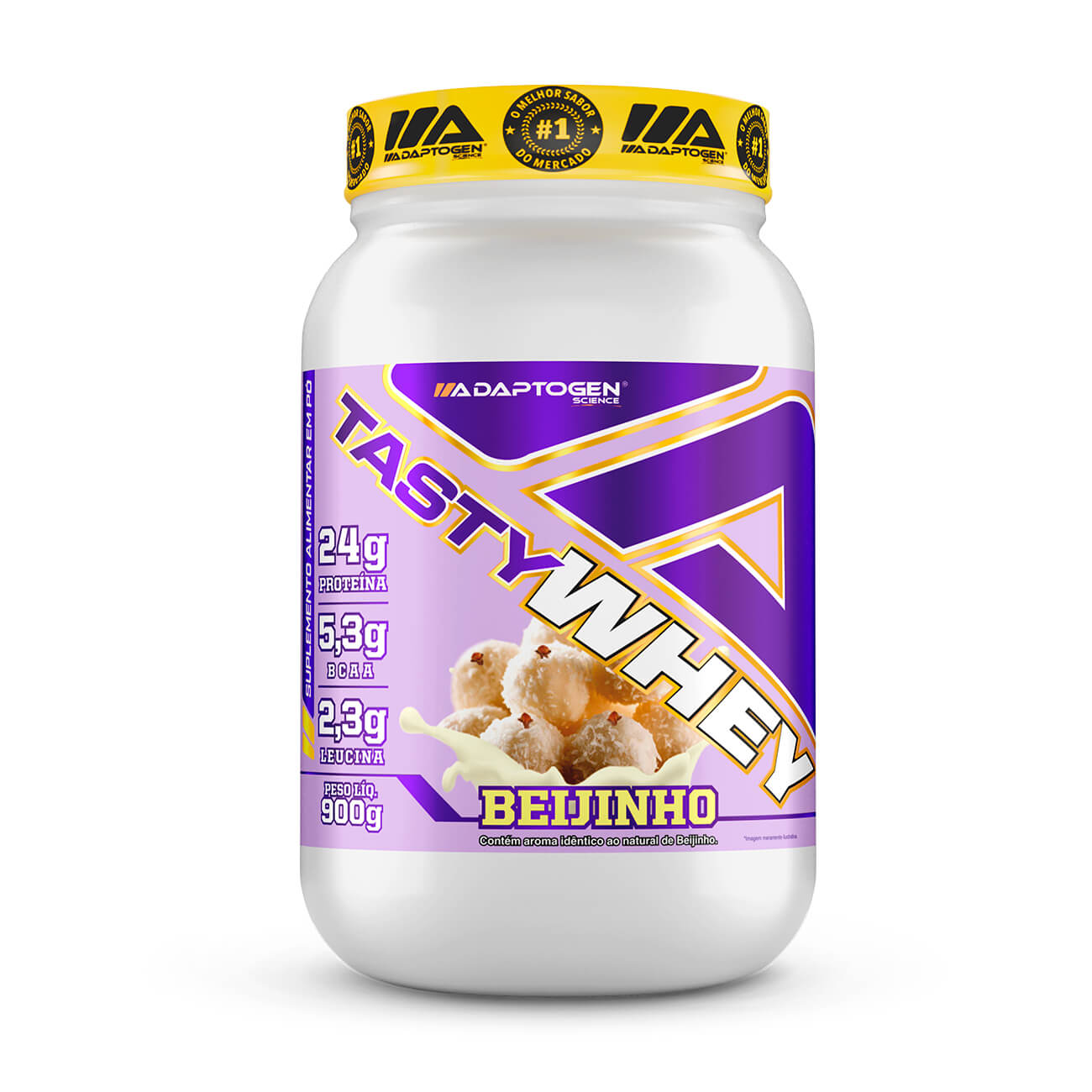 Tasty Whey 3w Pote 900g - Adaptogen - BEIJINHO