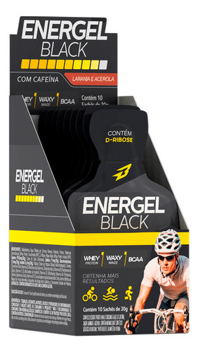 Energel Black Sache 30g Display Com 10un BodyAction - Laranja e Acerola