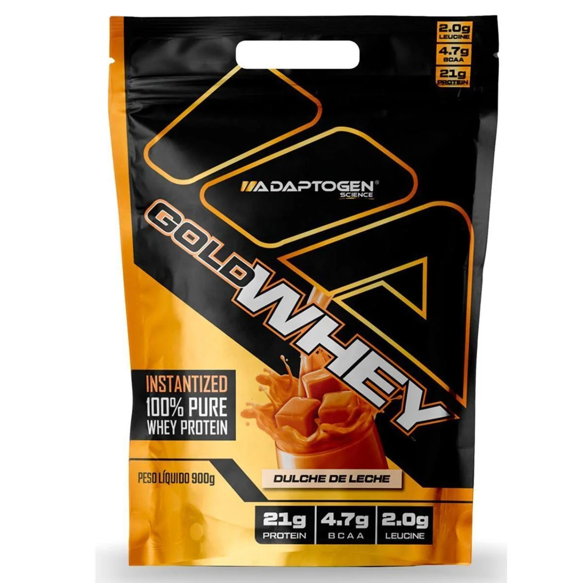 Gold Whey 900g Refil Adaptogen - Doce De Leite