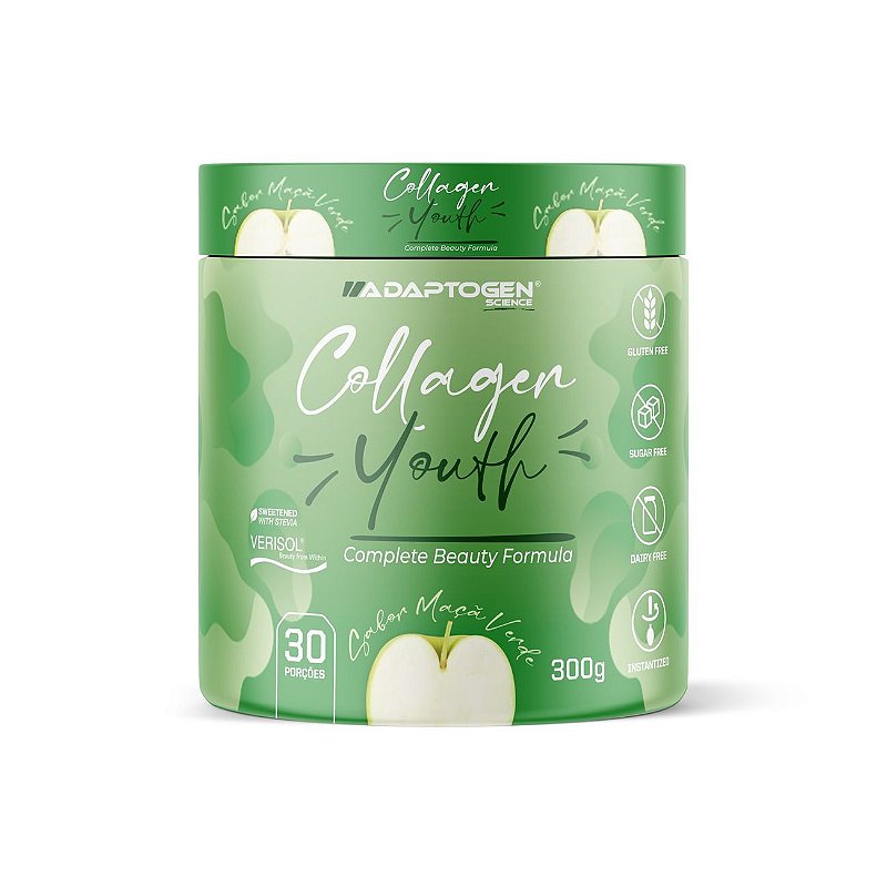 Collagen Youth 300g Adaptogen - Maça Verde