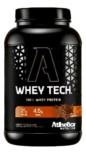 Foto de Whey Tech 100% Blend Protein Pote 900g Atlhetica Nutrition - Chocolate