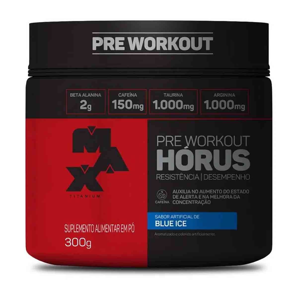 Foto de Pré treino Hórus 300g - Max Titanium - Blue Ice