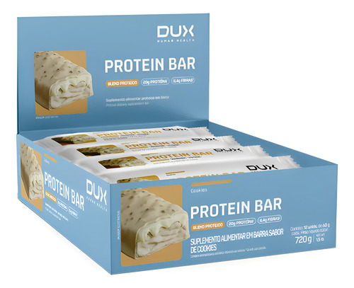 Foto de Protein Bar 20g De Proteina 12un De 60g - Dux Nutrition  - Cookies