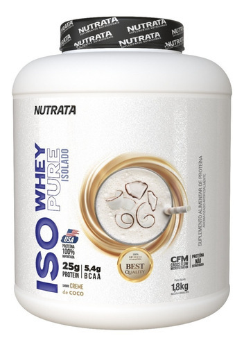 Foto de Iso Whey Pote 1.8kg Nutrata - Coco