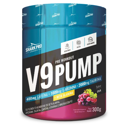 V9 Pump Pre Treino 300g Shark Pro - Uva