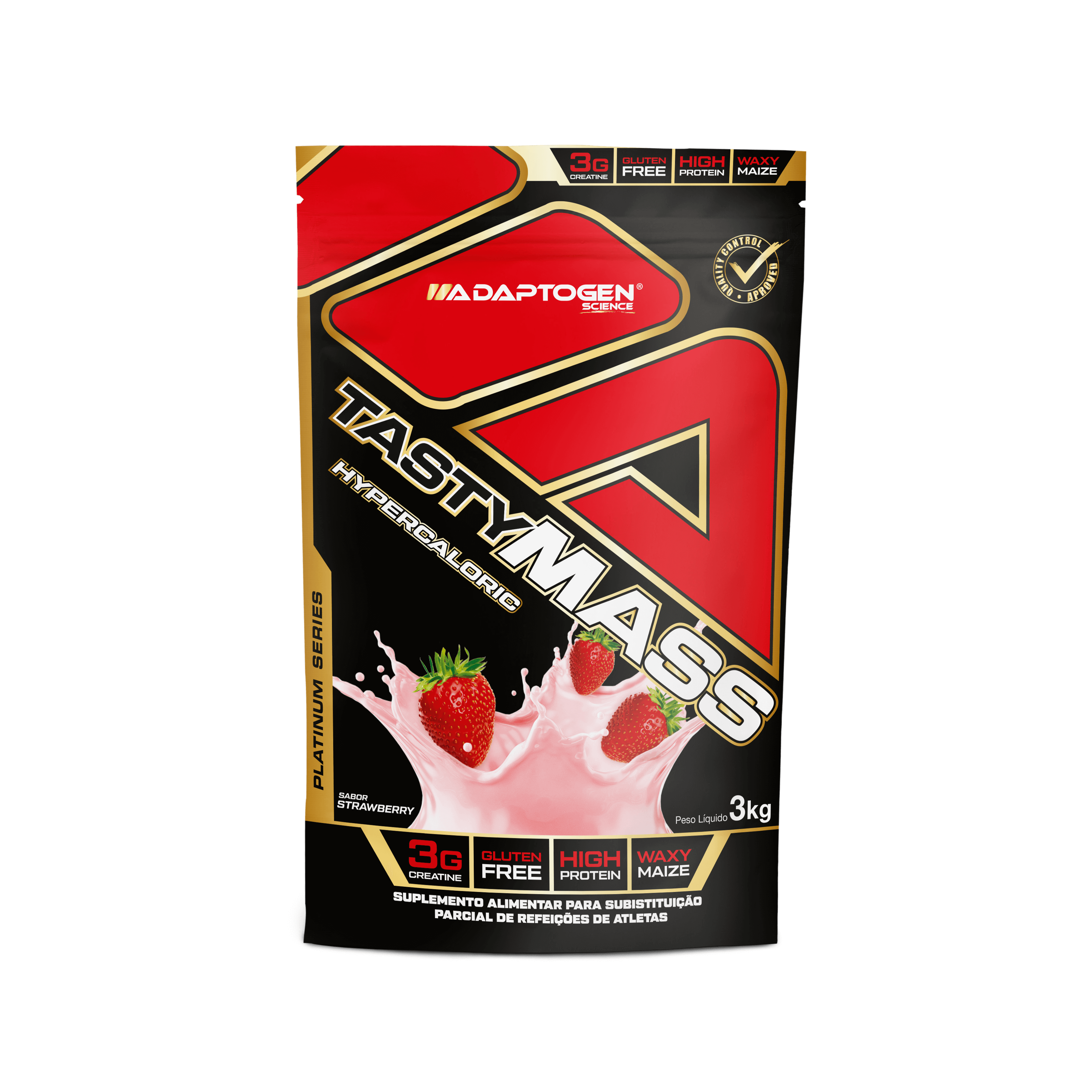 Tasty Mass 3kg Adaptogen - Morango