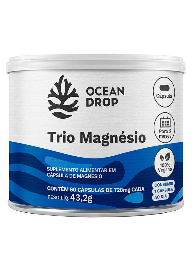 Trio Magnésio 60 Caps 720mg Ocean Drop