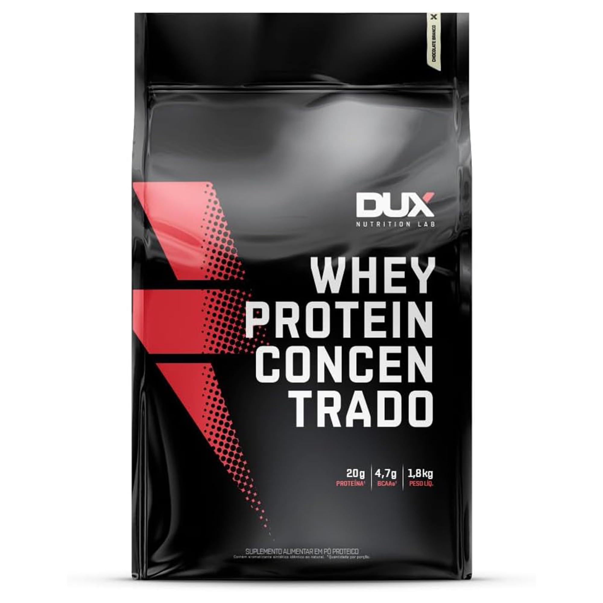 Whey Protein Concentrado Refil 1,8 Kg Dux Nutrition - Chocolate Branco
