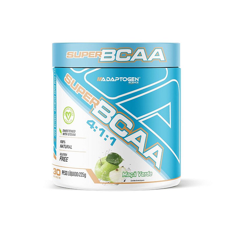 Super BCAA 225g Adaptogen Science - Maça Verde