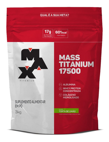 Mass Titanium 17500 Refil 3kg Max Titanium - Torta De Limão