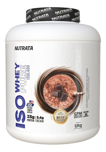 Iso Whey Pote 1.8kg Nutrata - Chocolate