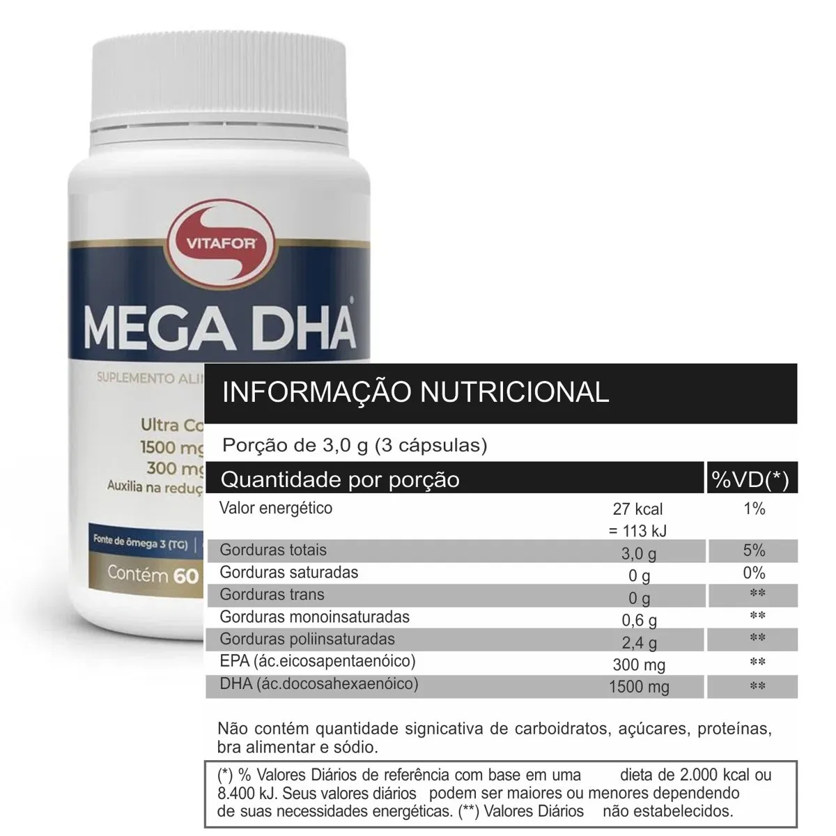 Mega DHA 1000Mg Vitafor