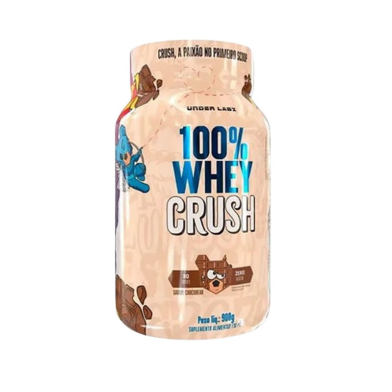 100% Whey Crush Pote 900g -Under Labz - Chocobear
