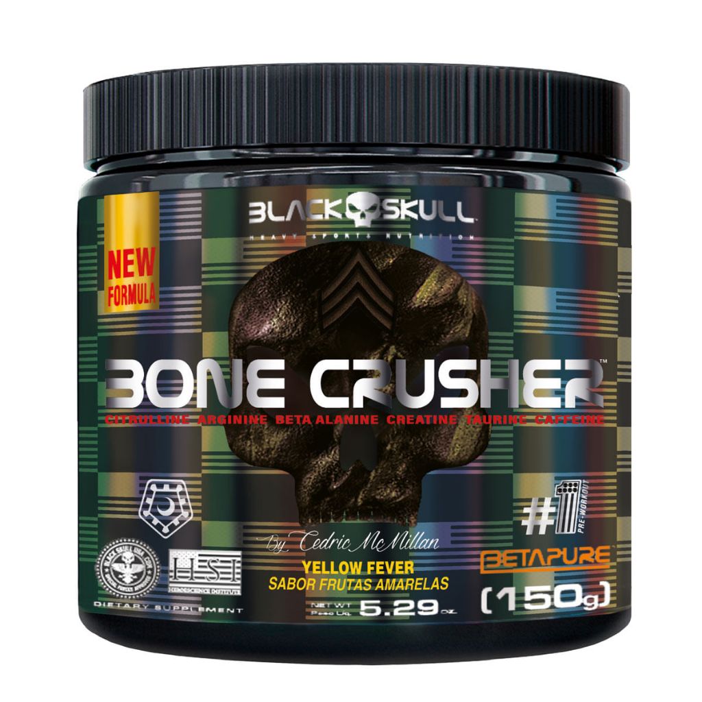 Bone Crusher 150g Black Skull - Yellow Fever