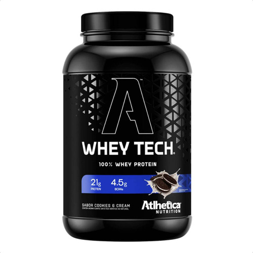 Whey Tech 100% Blend Protein Pote 900g Atlhetica Nutrition - Cookies And Cream