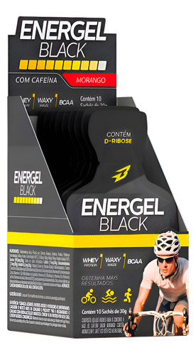 Foto de Energel Black Sache 30g Display Com 10un BodyAction - Morango