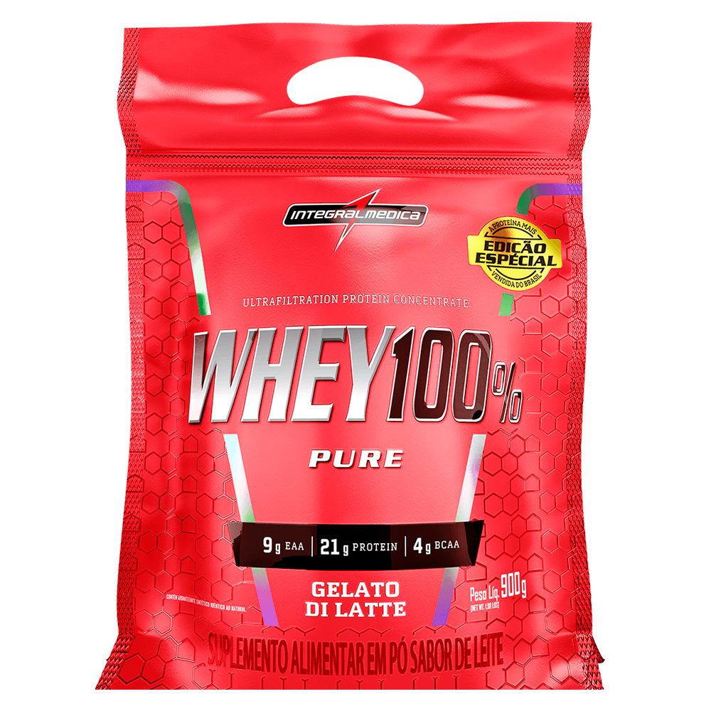 Whey 100% Pure Refil 900g Integralmedica - Gelato Di Latte