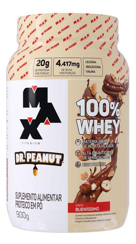 Foto de 100% Whey Dr Peanut 900g Max Titanium - Buenissimo