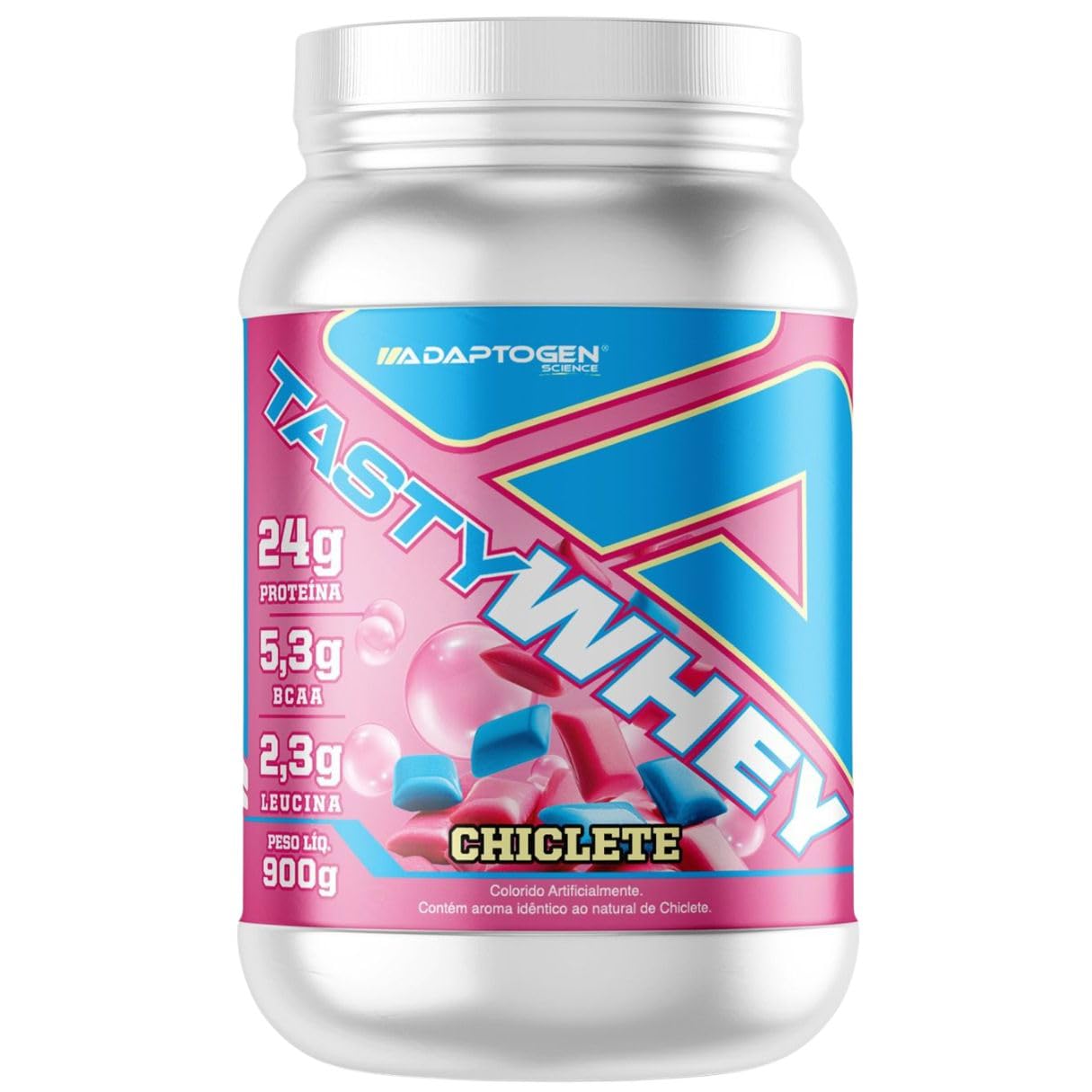 Foto de Tasty Whey 3w Pote 900g - Adaptogen - CHICLETE
