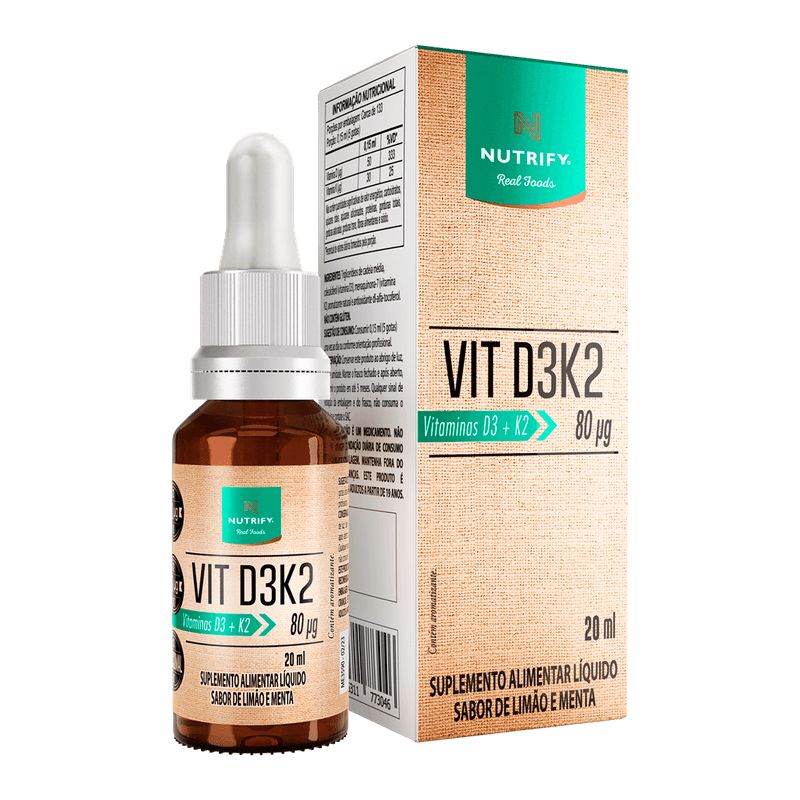 Vitd3K2 Liquida 20ml Nutrify