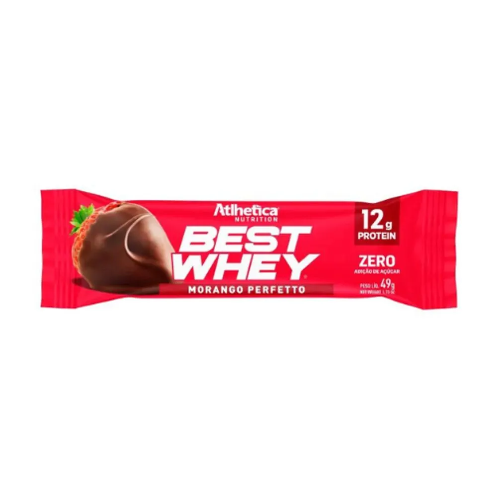 Best Whey Bar 49g Morango Perfeito Atlhetica Nutrition