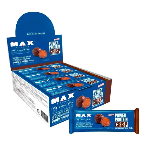Foto de Power Protein Crisp 44g Display Com 12un Max Titanium - Chocolate Truffle