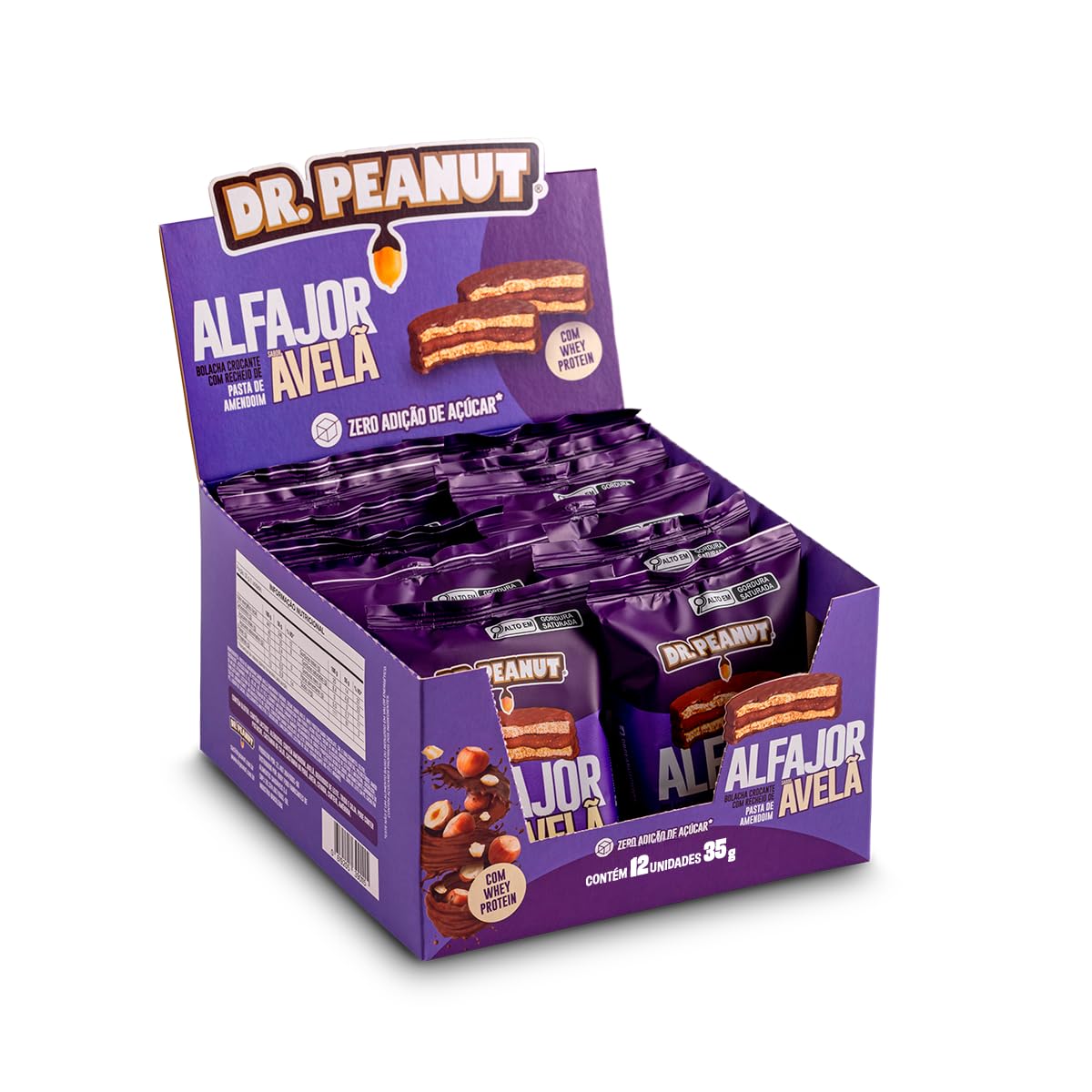 Alfajor 55g Display Com 12un Dr Peanut - Avelã