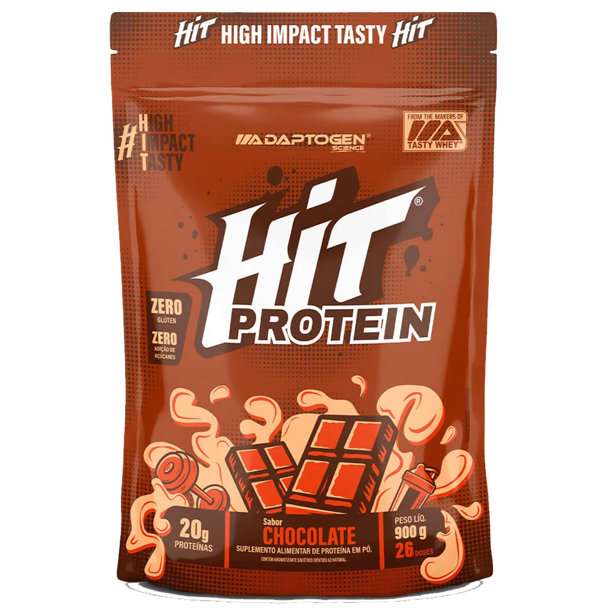 Hit Protein Refil 900g Adaptogen - Chocolate