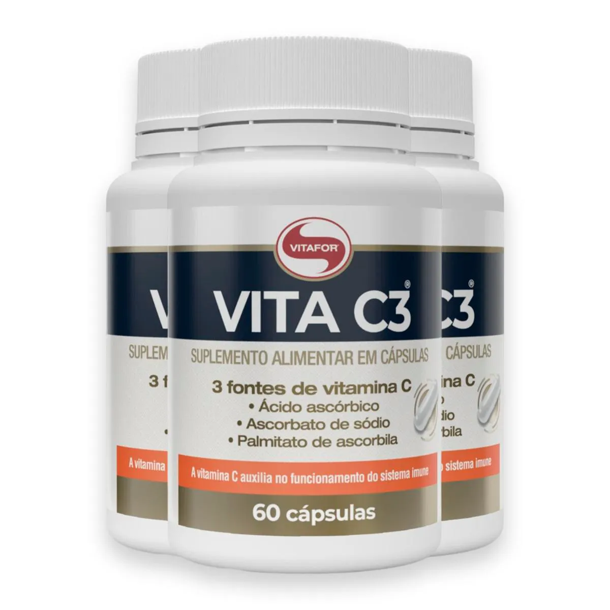 Foto de Vitamina C3 1000mg 60 Caps Vitafor