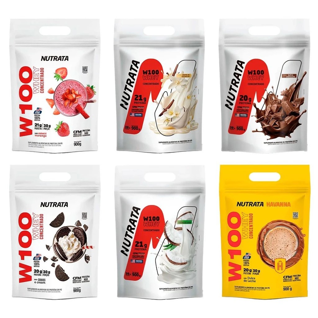 Foto de W100 Whey Concentrado Refil 900g Nutrata
